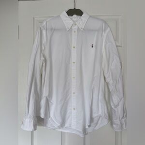 NWOT Women's Polo Ralph Lauren White Classic Fit Button Down Shirt